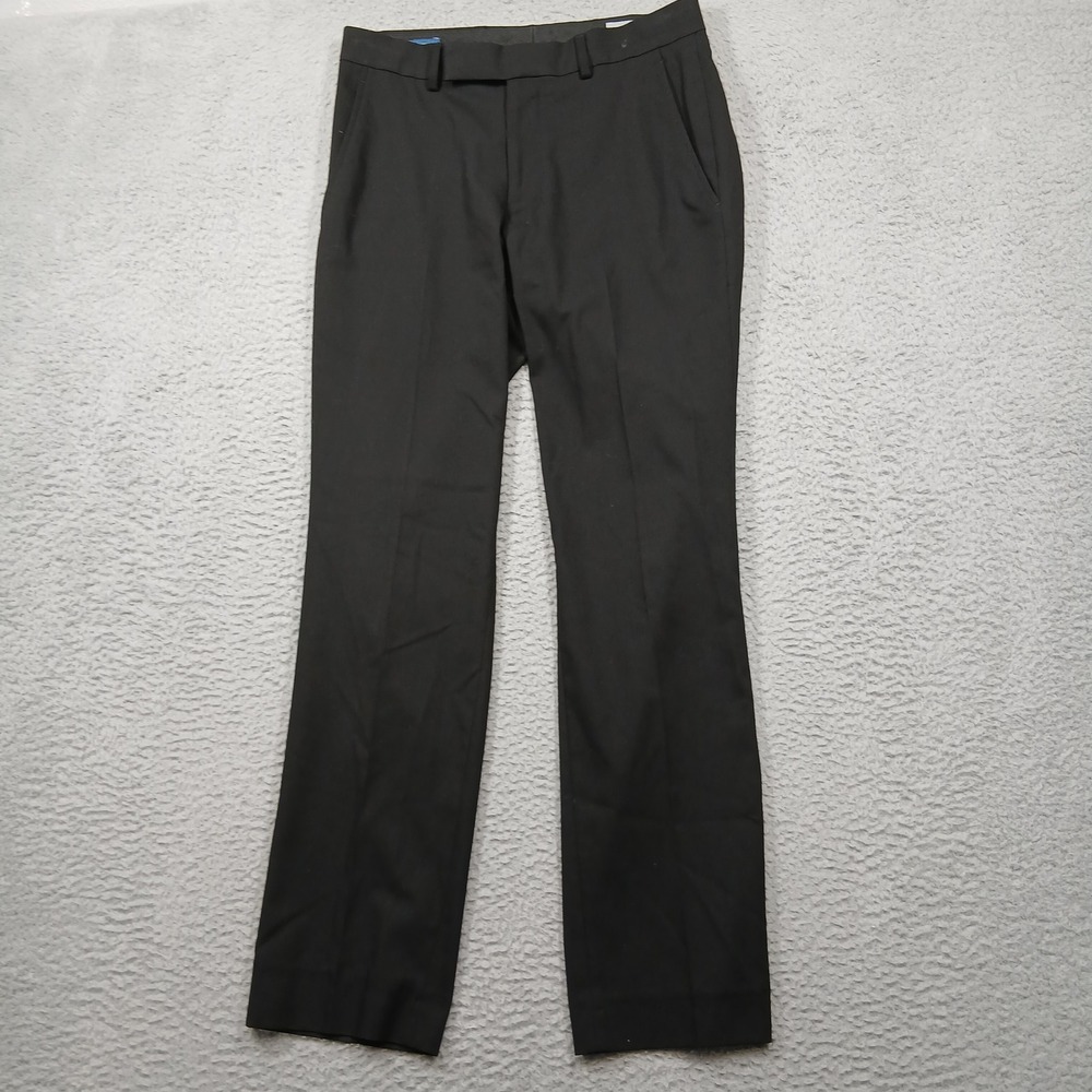 Kenneth Cole Reaction Men's 36S‎ W29 Black Dress Pants Flat Front Slim Fit